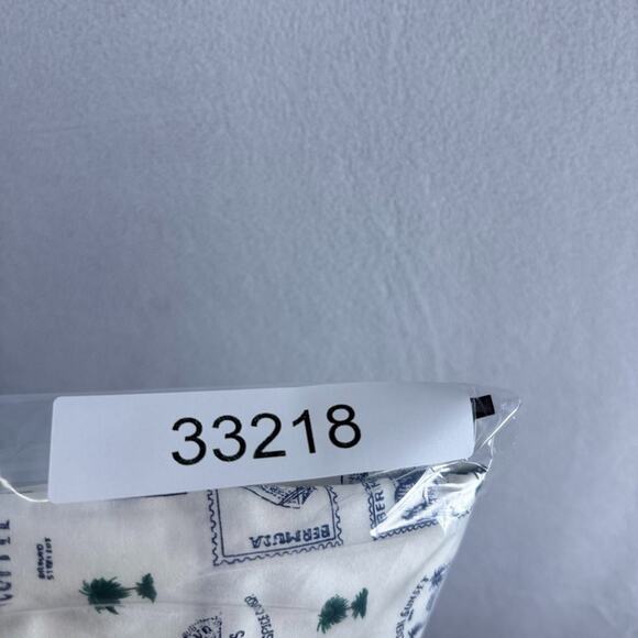 Vintage Nautica Shirt Men's medium Camo Loop Collar Stamps Geometric Coffee NEW - Picture 8 of 8